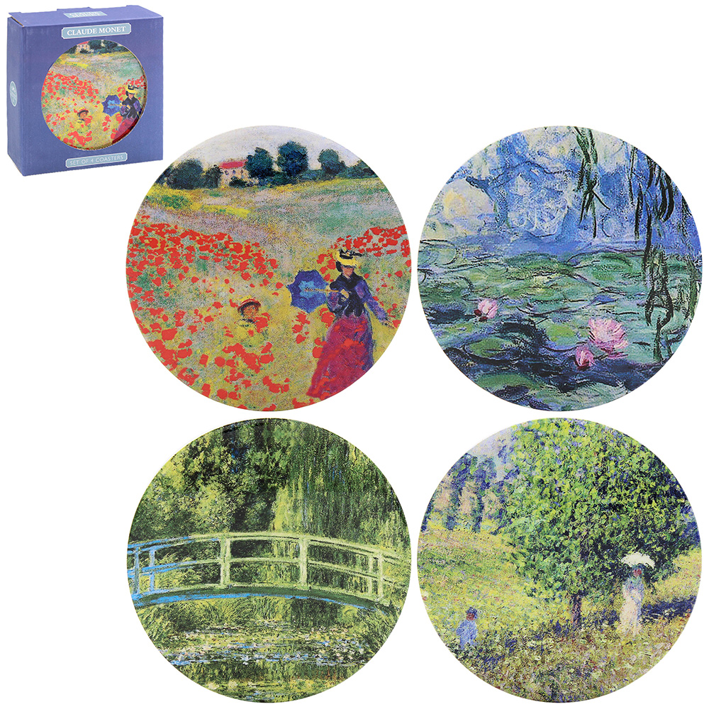 Claude Monet - Glasunderlägg i porslin 4-pack