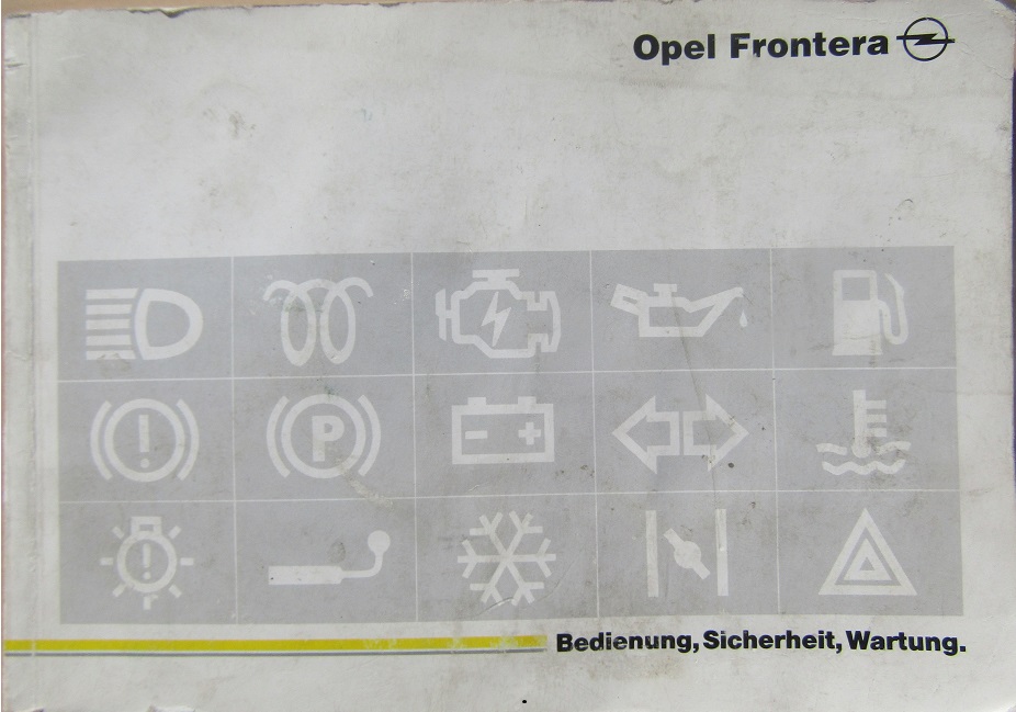 1992 Opel Frontera Handbok Betriebsanleitung