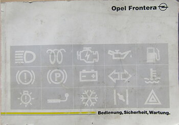 1992 Opel Frontera Handbok Betriebsanleitung