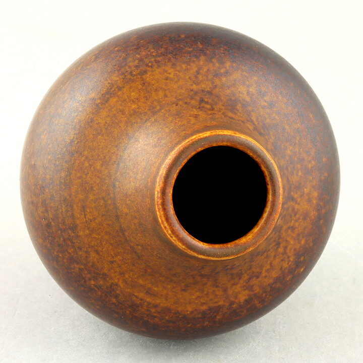 Triller Tobo (1950s) Unique Brown Vase 9 cm