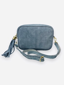 LUX, håndtaske i ruskind, sea blue