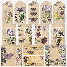 R 0388 Purple Ephemera -Tags