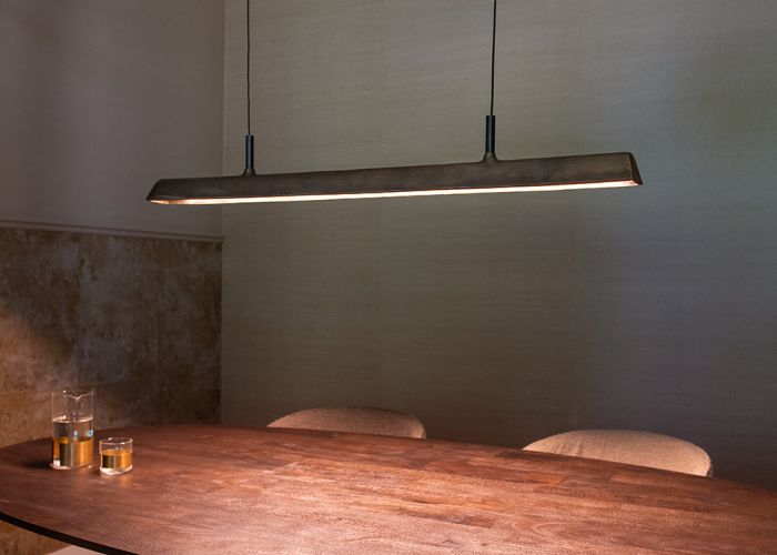 Långsträckt Lampa  -  STRETTO  - Frezoli, Mörk mässing  - 4