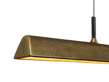 Långsträckt Lampa  -  STRETTO  - Frezoli, Mörk mässing 