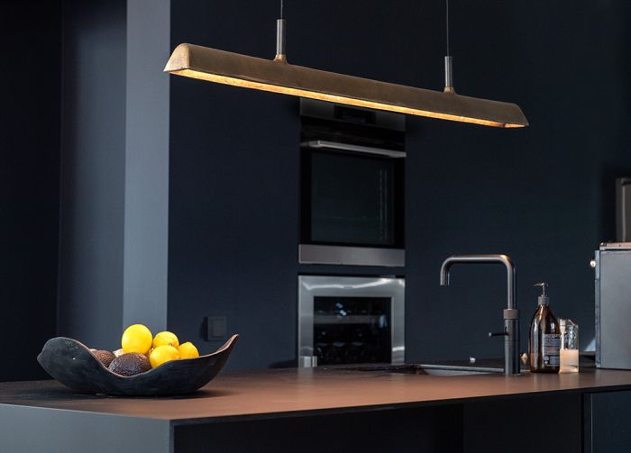 Långsträckt Lampa  -  STRETTO  - Frezoli, Mörk mässing  - 7