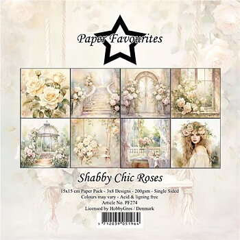 Paper Favourites Shabby Chic Roses 6x6 Inch Paper Pack 