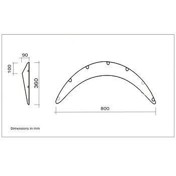 Skärmbreddare 800mm x 90mm JDM-Style 4st