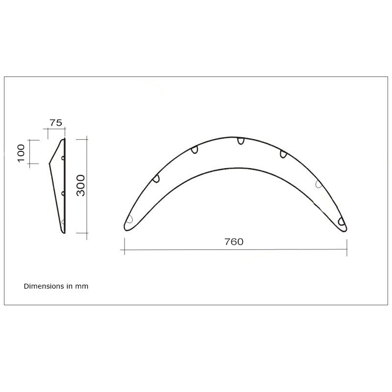 Skärmbreddare 780mm x 75mm JDM-Style 4st - 2