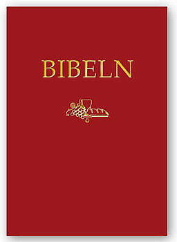 Storstilsbibeln Svenska Folkbibeln 2015 i A4- röd skinnimitation