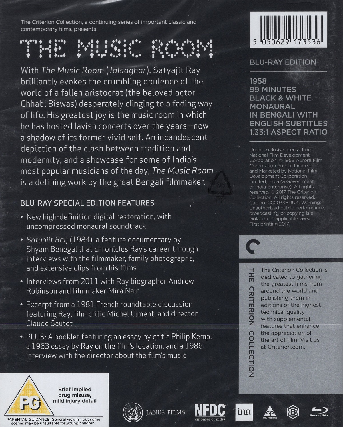 The Music Room (Criterion Collection) (ej svensk text) (Blu-Ray) - 2
