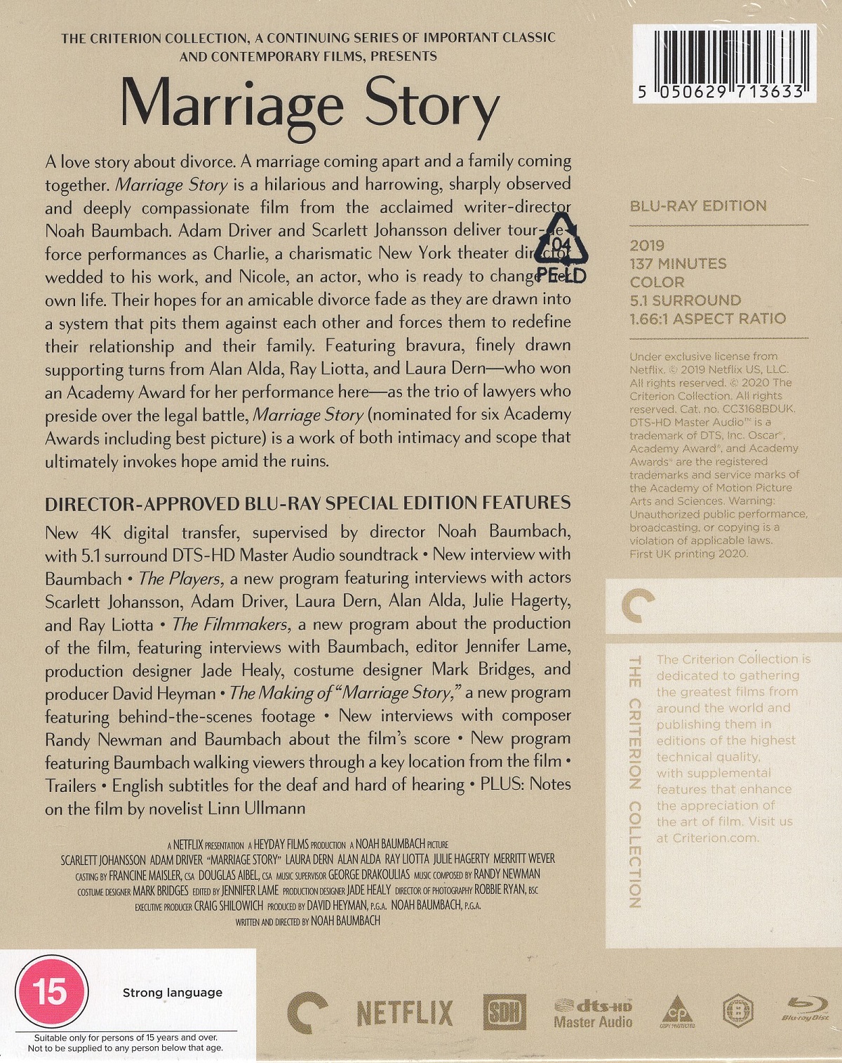 Marriage Story (Criterion Collection) (Digipack) (ej svensk text) (Blu-ray) - 2