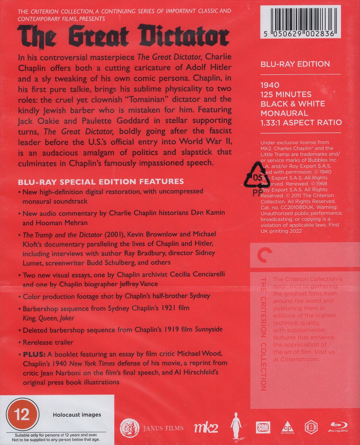 Charlie Chaplin: the Great Dictator (Criterion Collection) (ej svensk text) (Blu-ray) - 2