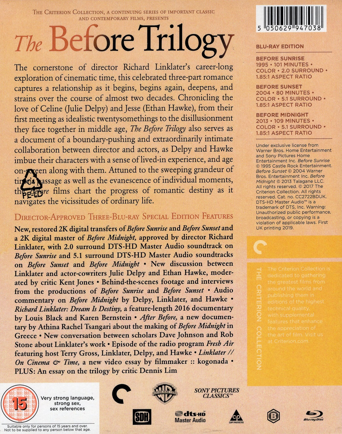 The Before Trilogy (Criterion Collection) (Digipack) (ej svensk text) (Bu-ray) - 2