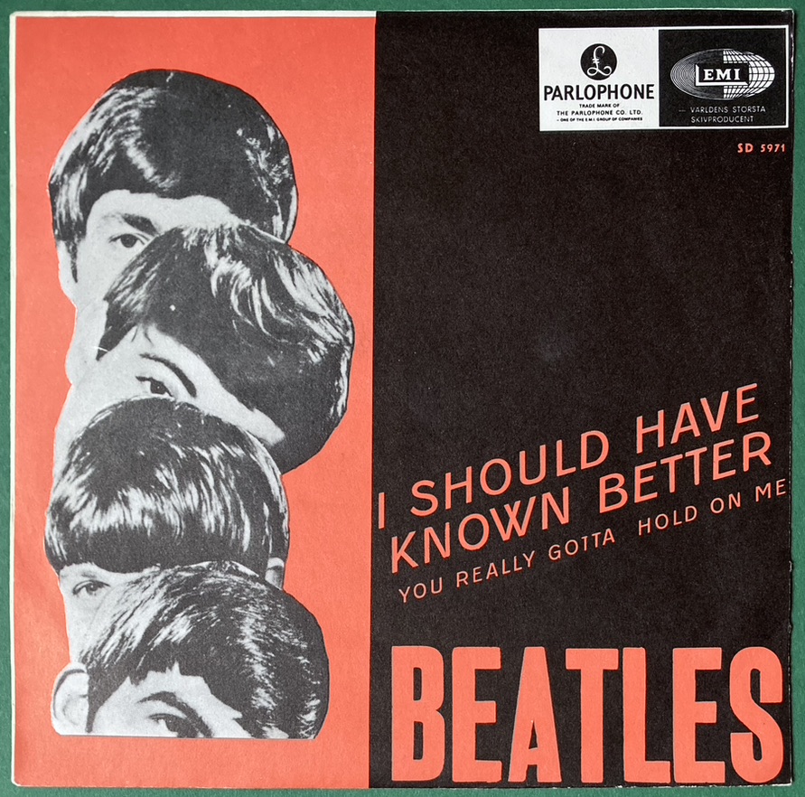 BEATLES - I should have known better 7" Orange Swe PS 1964
