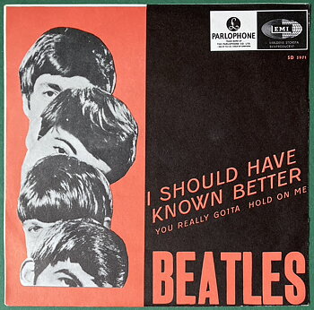 BEATLES - I should have known better 7" Orange Swe PS 1964