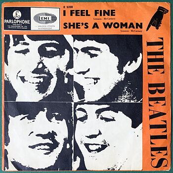 BEATLES - I feel fine 7" Swe PS 1964