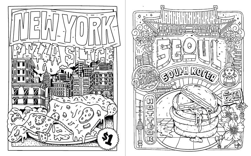 Street Food Coloring Book - 3