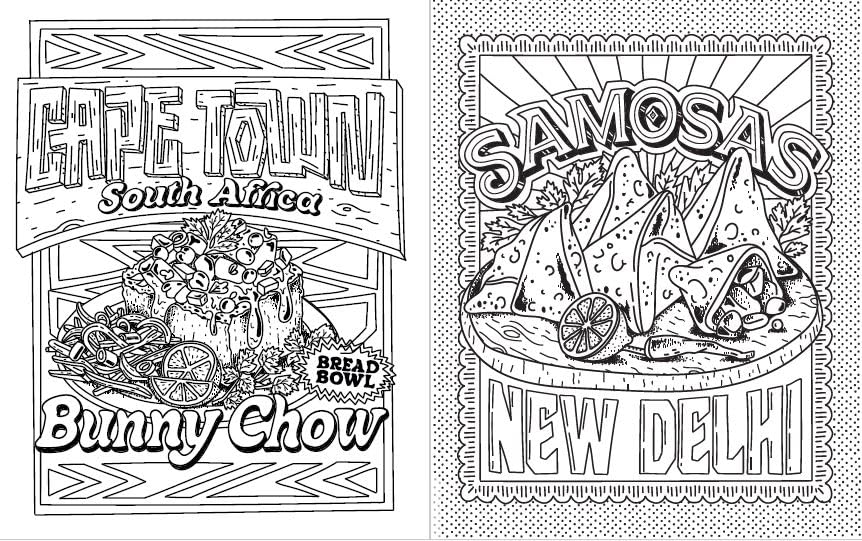 Street Food Coloring Book - 2
