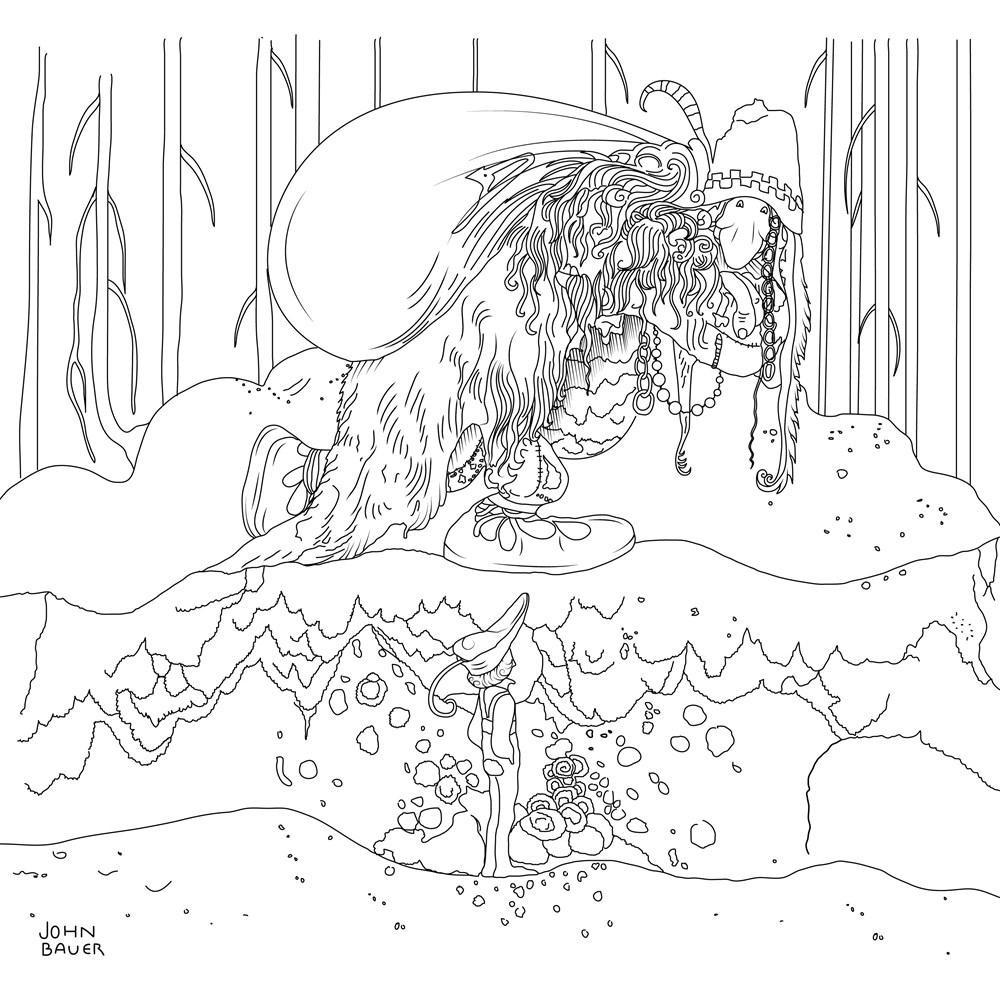 Fantasy Forest Coloring Book: John Bauer's World of Fairies and Trolls - 5
