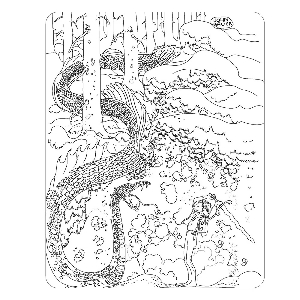 Fantasy Forest Coloring Book: John Bauer's World of Fairies and Trolls - 2