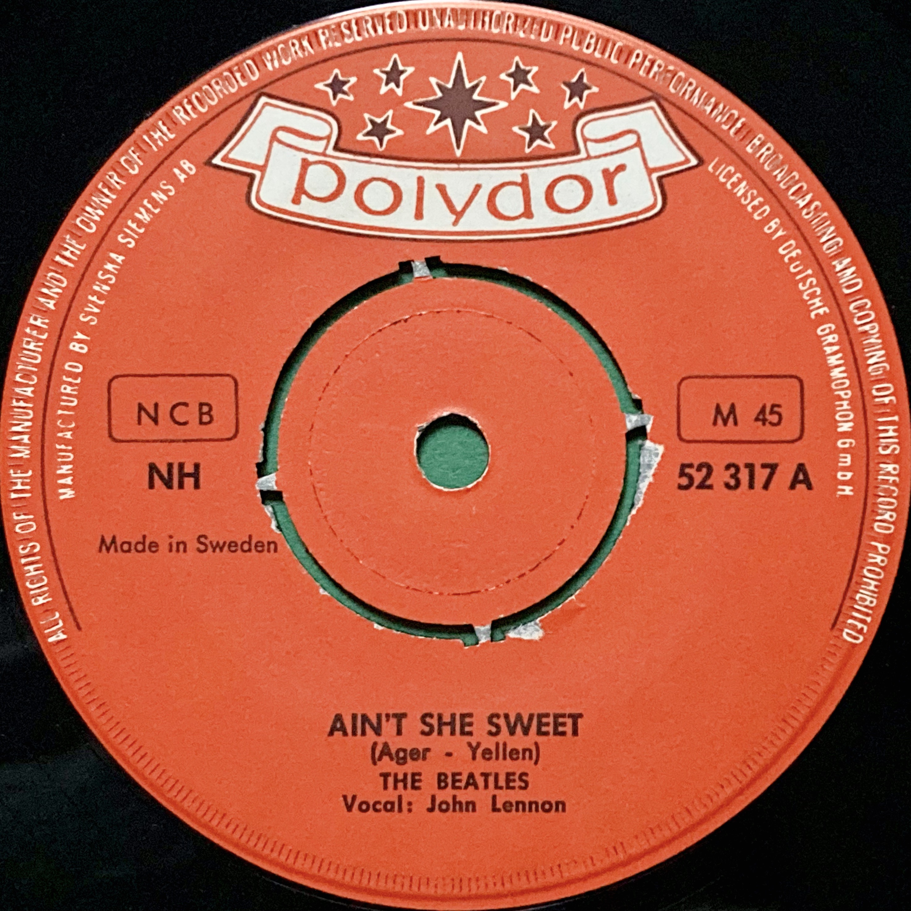BEATLES - Ain´t she sweet  7" Swe Misprint PS 1964 - 3