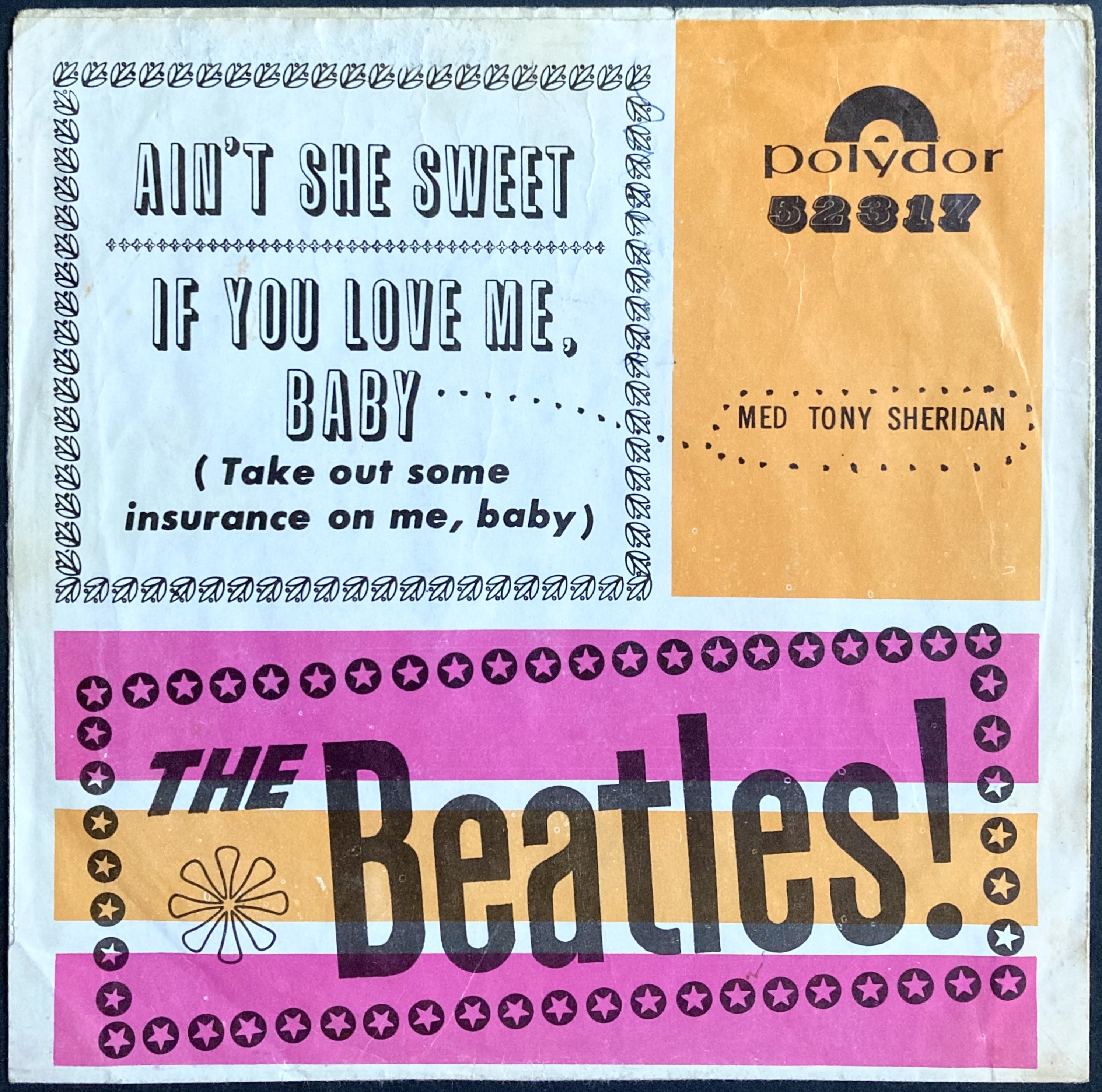 BEATLES - Ain´t she sweet  7" RÖD etikett Swe PS 1964