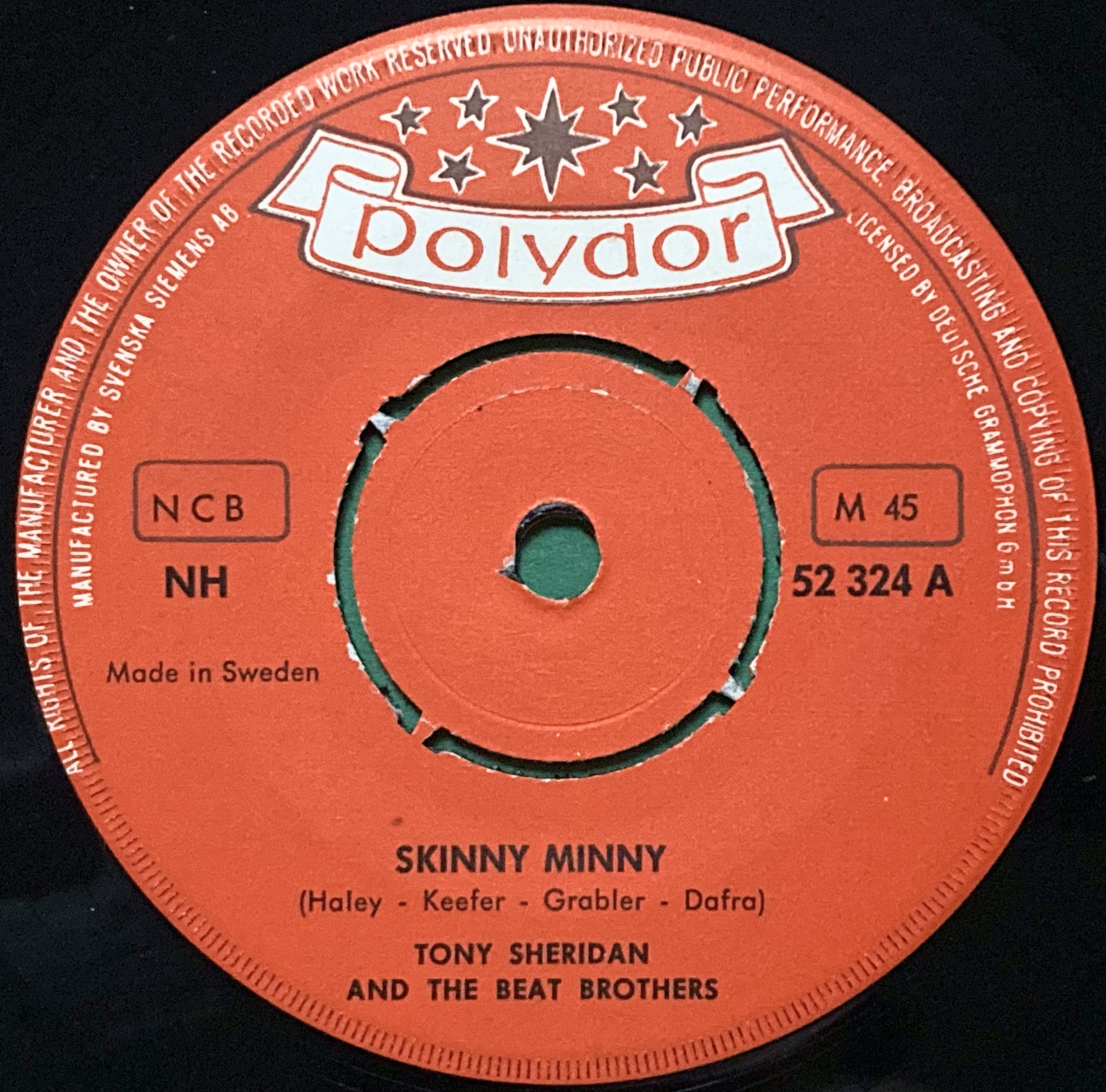 TONY SHERIDAN & BEAT BROTHERS (BEATLES) - Skinny Minny 7" Swe PS 1964 - 3