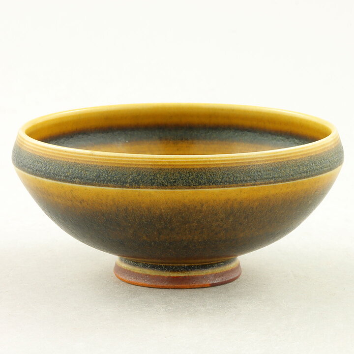 ベルント・フリーベリ 一点もの！ブラウン/イエロー色の器 Bowl（8cm)  1960年代