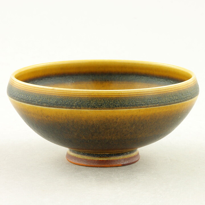 Berndt Friberg (1960s) Unique Brown/Yellow Bowl 8 cm