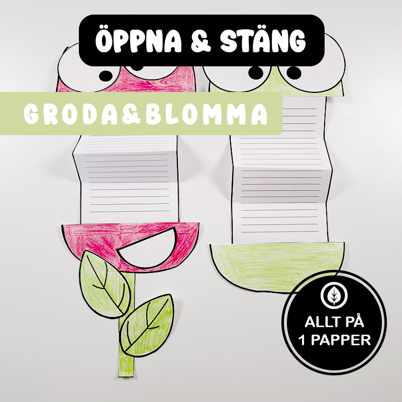 Pyssel - Öppningsbar Blomma och Groda Anteckningar