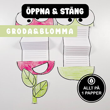 Pyssel - Öppningsbar Blomma och Groda Anteckningar