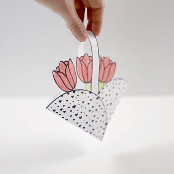 mors dag pyssel blomkorg
