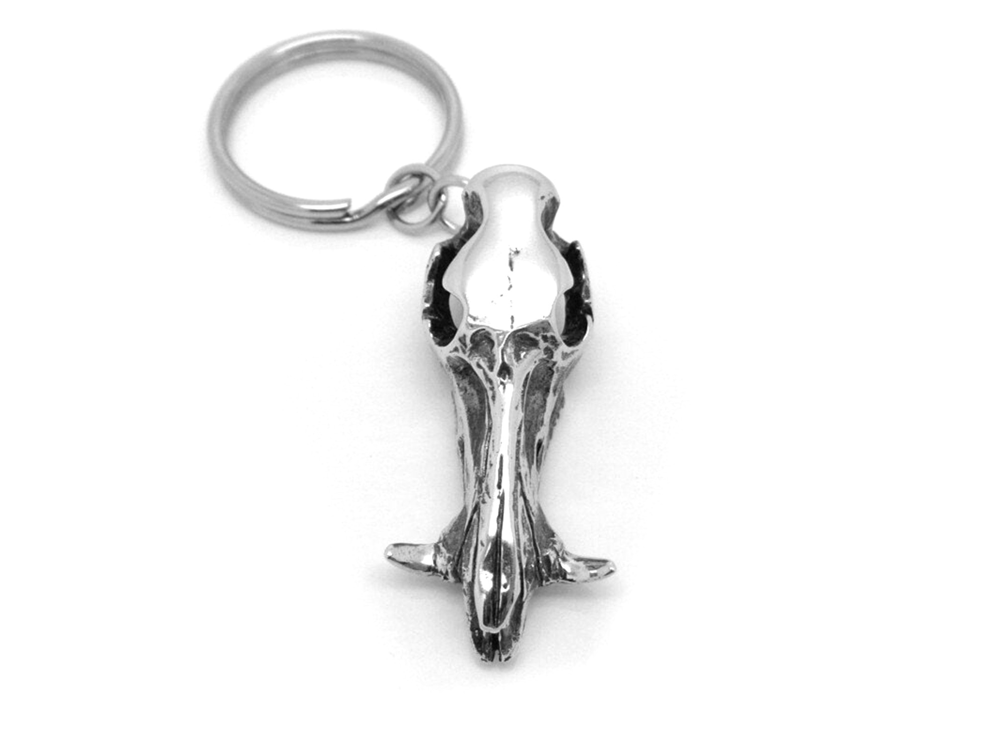 Vildsvinsskalle Nyckelring, Vildsvin Accessoar, Djurskalle Nyckelhållare i Tenn och Stål - 3