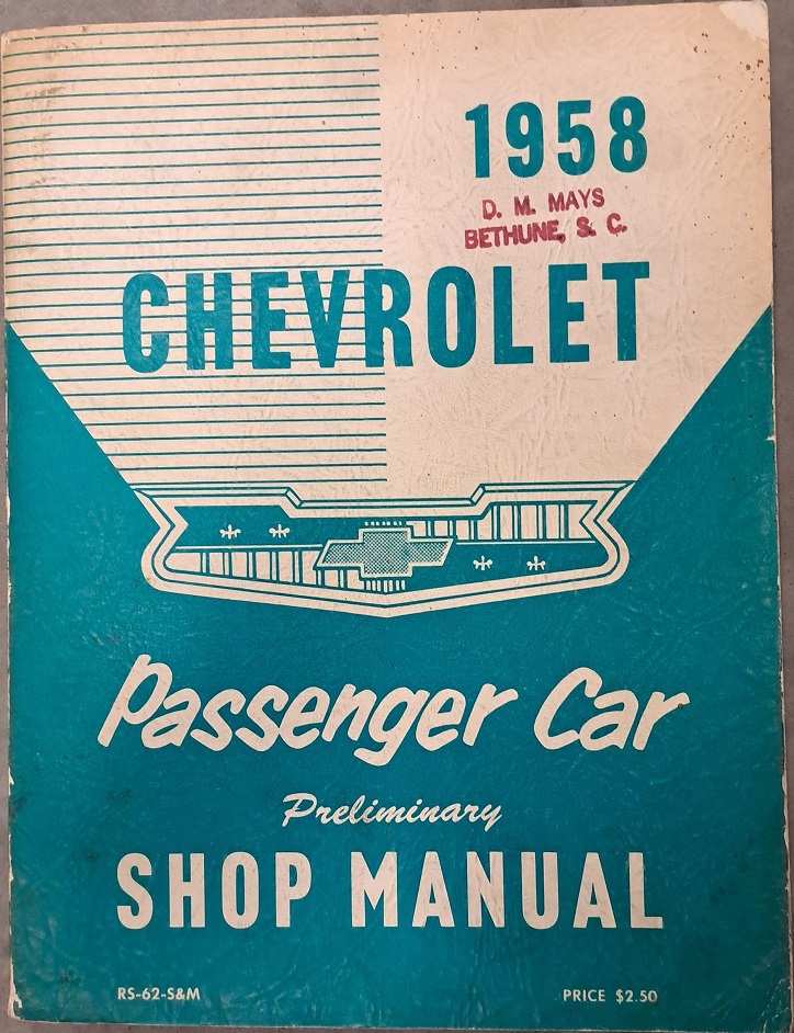 1958 Chevrolet Preliminary Shop Manual (grundbok för 59-60)