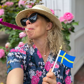 SLUTSÅLT! Jerseytyg ekologisk bomull,   "MORGONSÅNG", metervara 