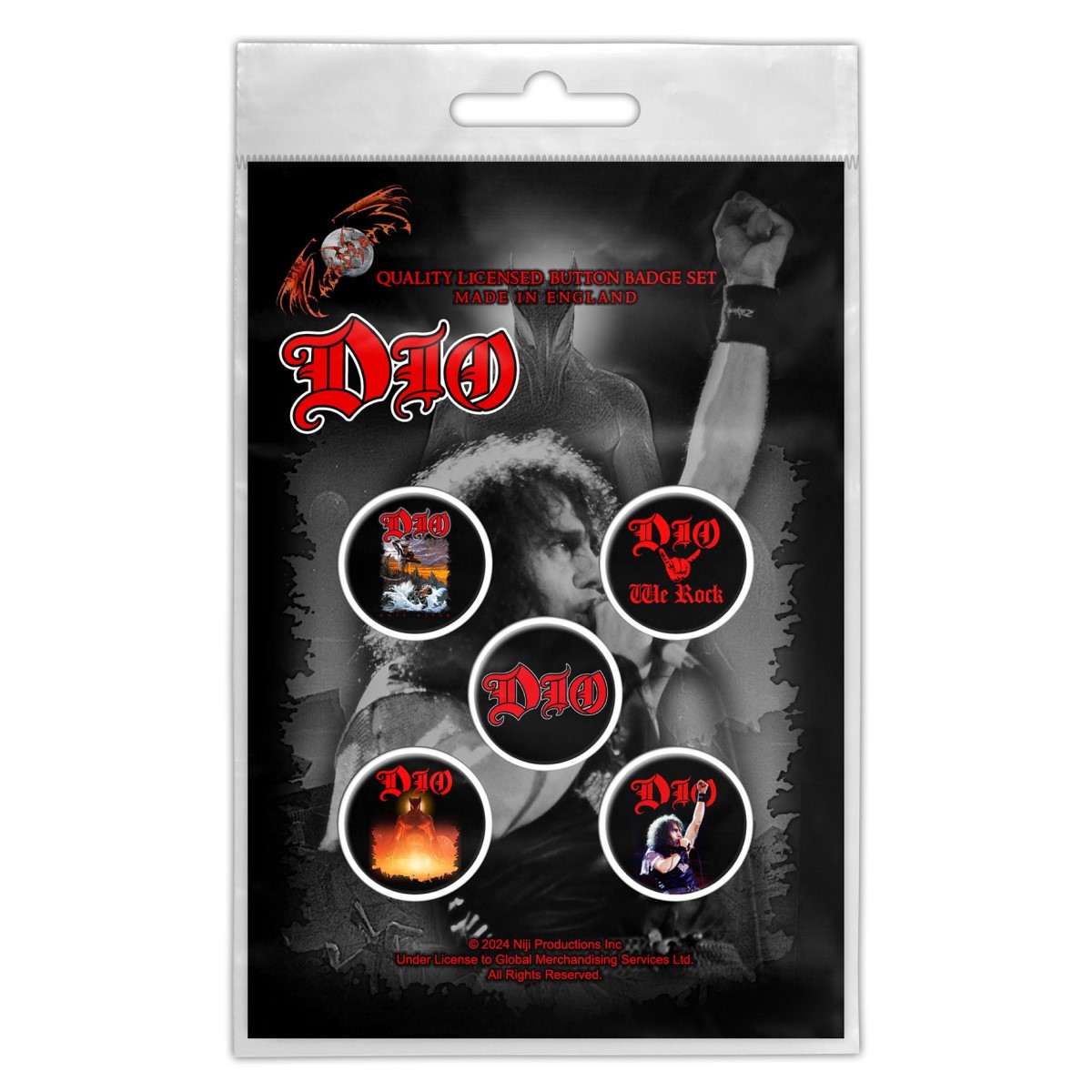Dio We Rock Badge Pack