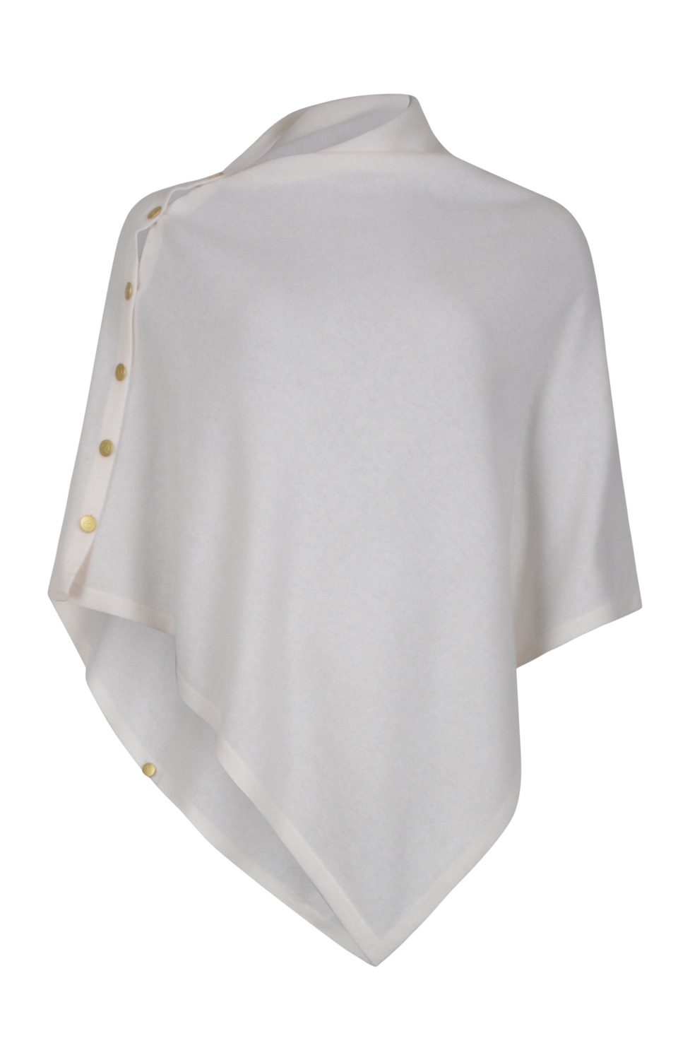 Poncho kashmir guldknappar offwhite