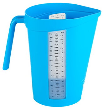 Måttkanna, 2 liter, blå