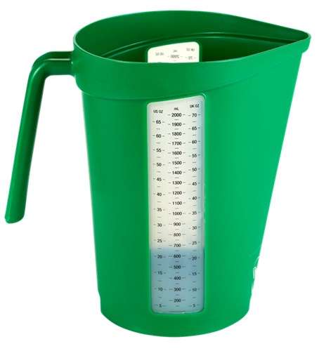 Måttkanna, 2 liter, grön
