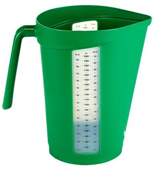 Måttkanna, 2 liter, grön