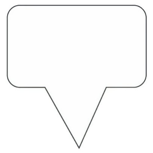 Plastetikett, vit, 55x30 mm, 100-pack
