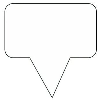 Plastetikett, vit, 55x30 mm, 100-pack