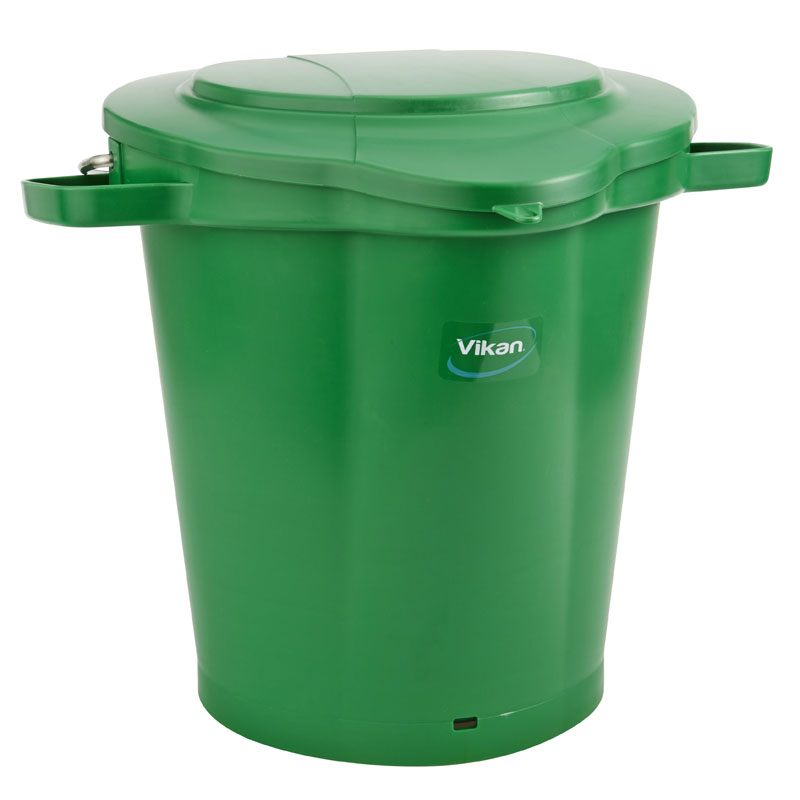 Hink 20 l, rostfritt handtag, gradering, grön