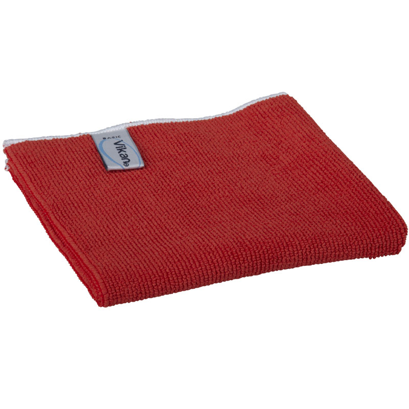 Mikrofiberduk, 32x32 cm, 5-pack, röd
