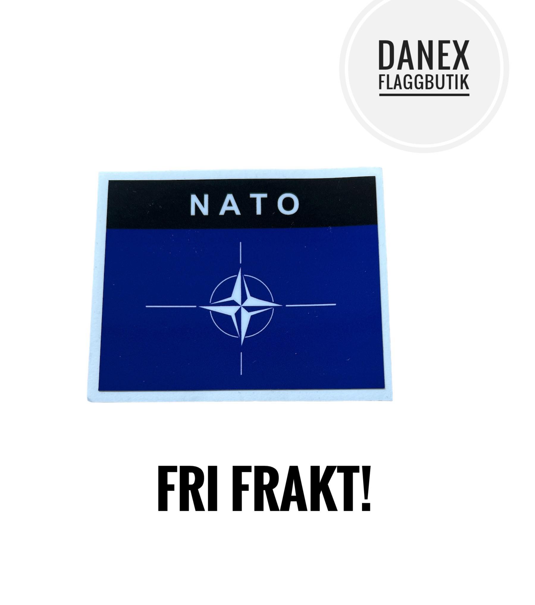 NATO klistermärke - Med text 
