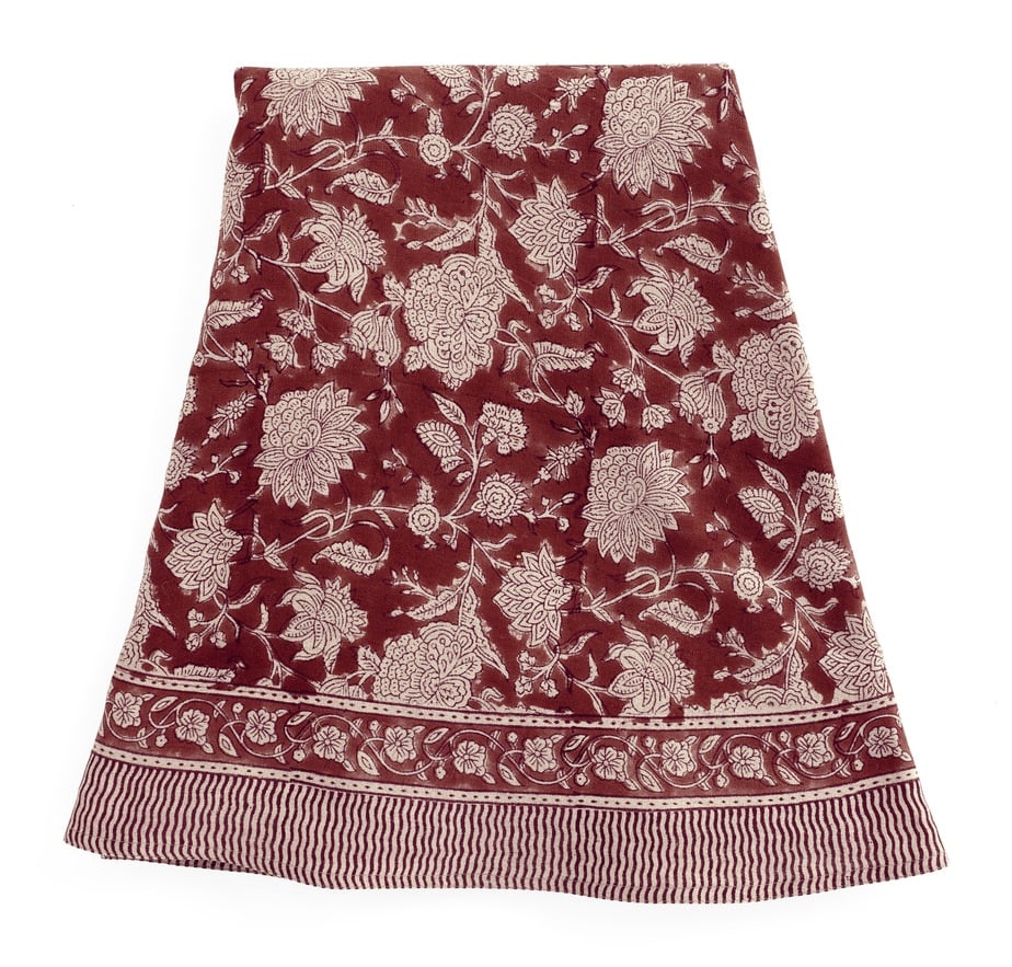 Rund linneduk - INDIAN ROSE RED 220 cm  - Chamois 