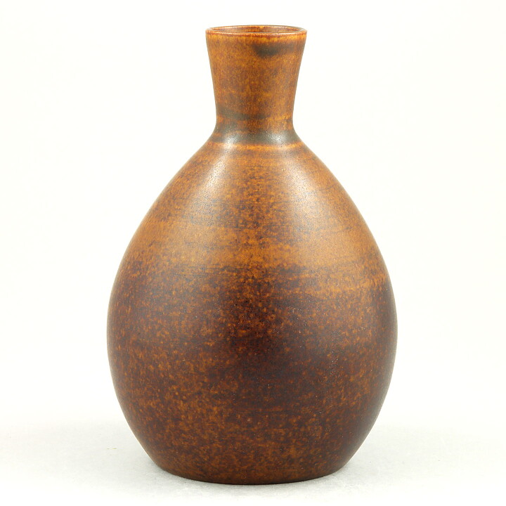 Triller Tobo (1950s) Unique Brown Vase 15 cm