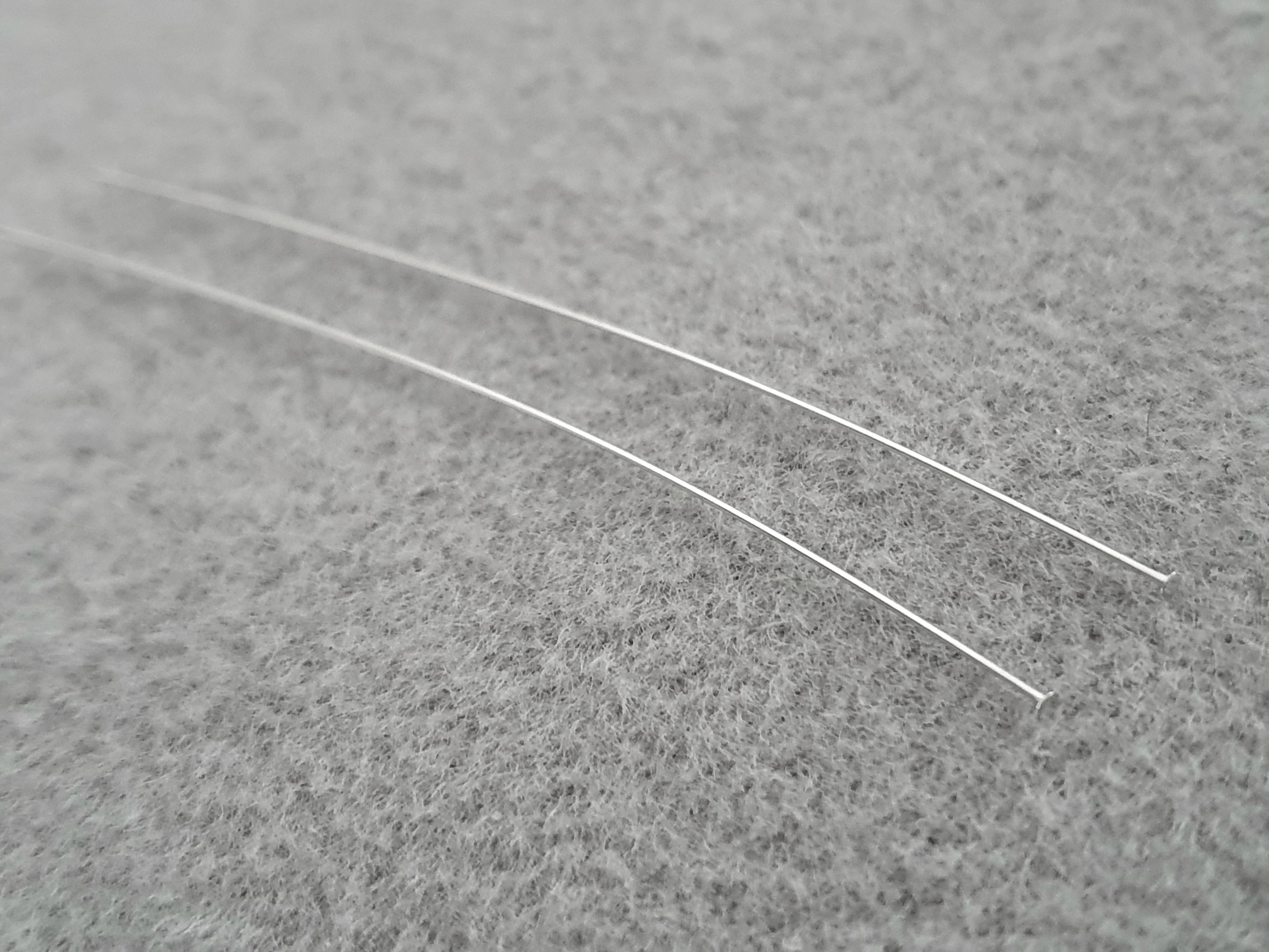 Hattpinne 0,5mm 76mm ( hatt ca. 1,33mm ) 2st/fp Pris/fp 925-silver