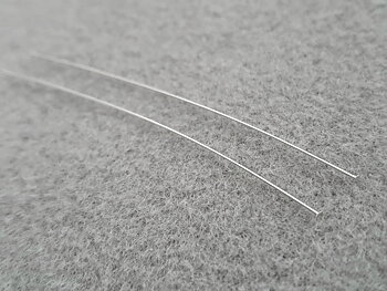 Hattpinne 0,5mm 76mm ( hatt ca. 1,33mm ) 2st/fp Pris/fp 925-silver