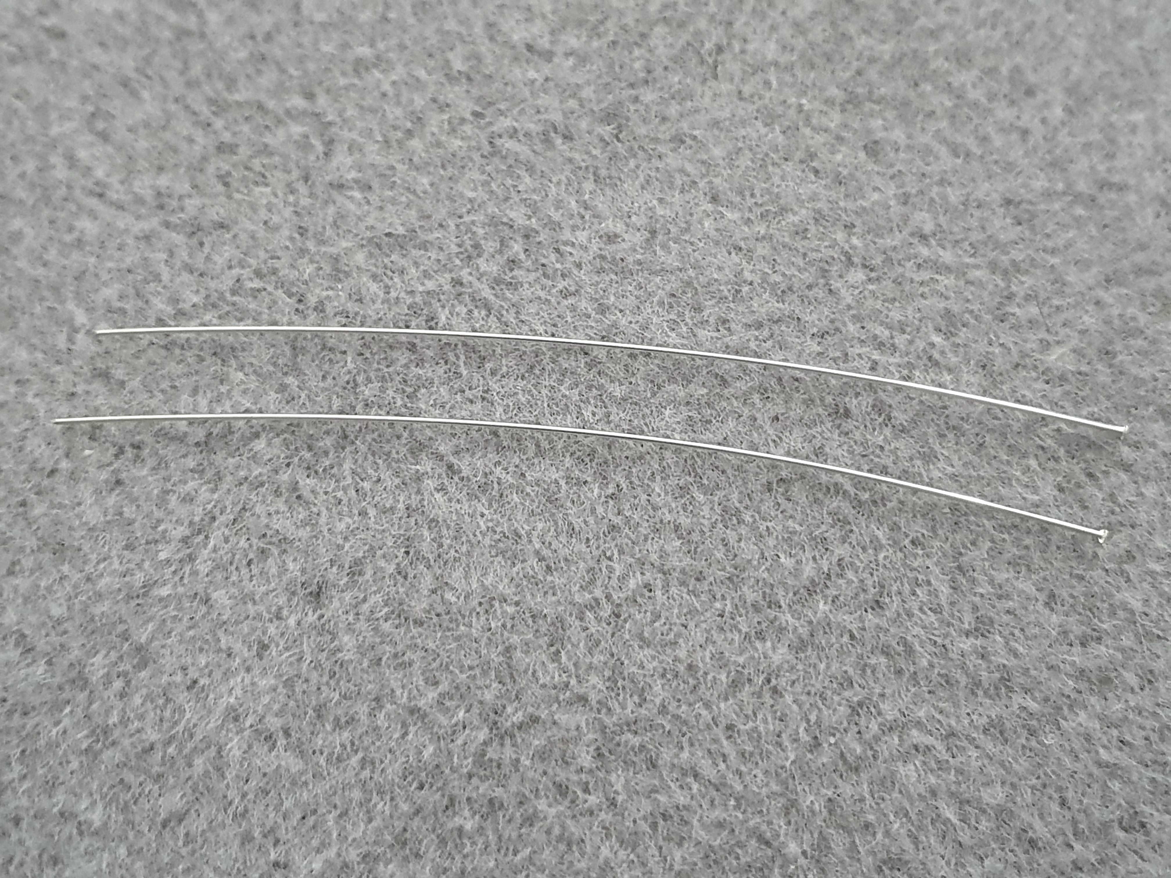 Hattpinne 0,5mm 76mm ( hatt ca. 1,33mm ) 2st/fp Pris/fp 925-silver - 2